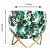Monstera Deliciosa Leaves Metal Pot 5" - front_view