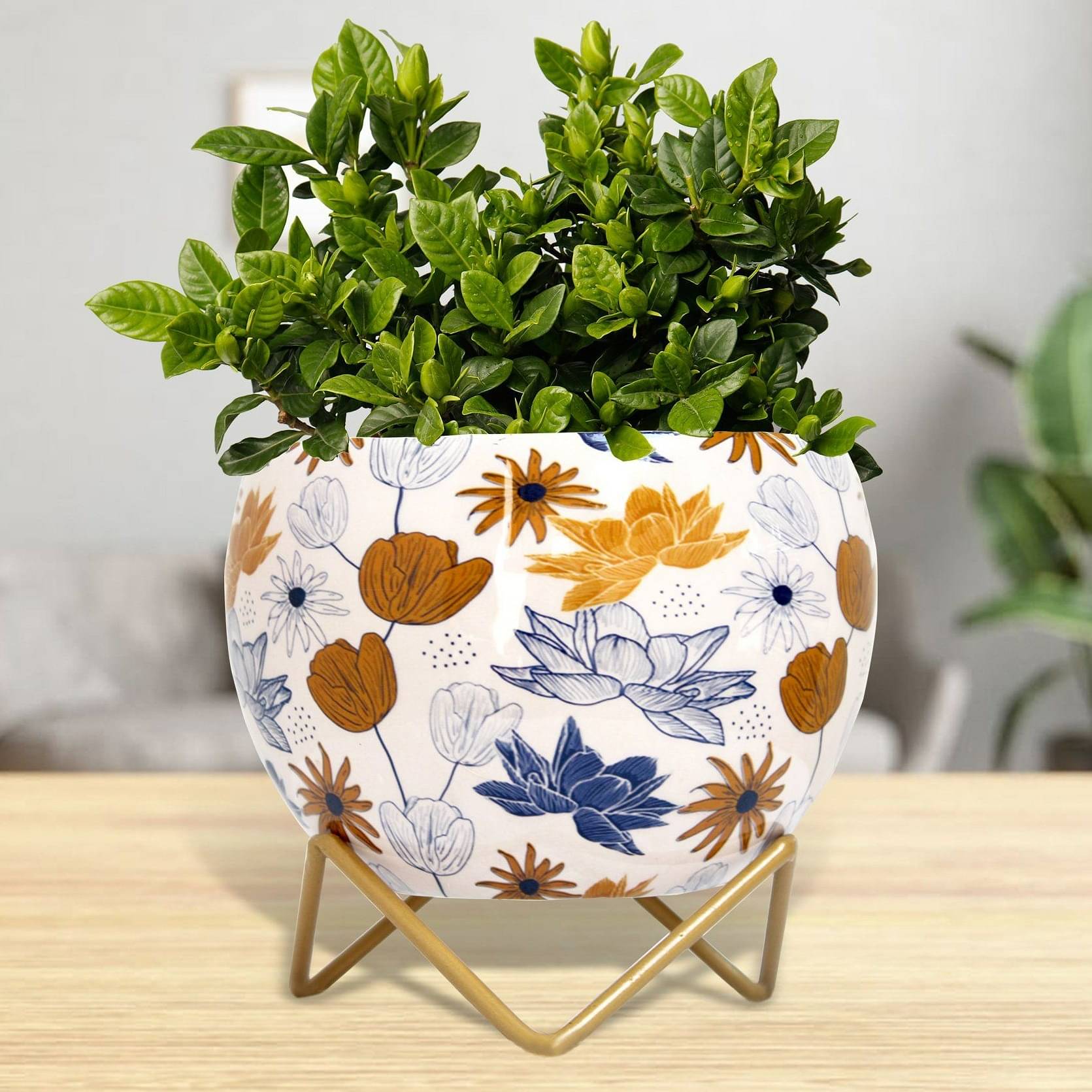 Lotus Tulip Divine Metal Pot 5"