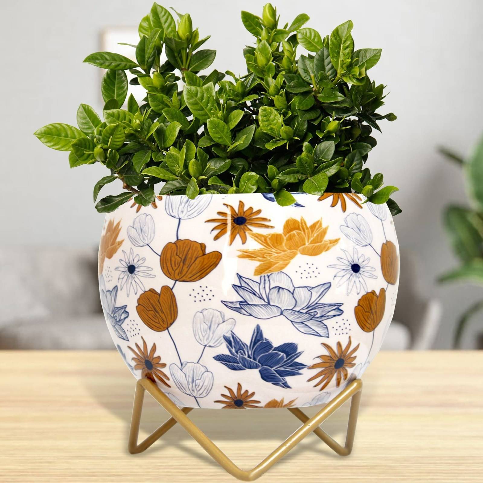 Lotus Tulip Divine Metal Pot 5"