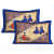 Cotton Double Bedsheet With Pillow Covers Jaipuri Print - Blue - top_view