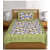 Pure Cotton Single Bedsheet With Pillow Cover - Green - front_view