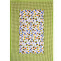 Pure Cotton Single Bedsheet With Pillow Cover - Green - rear_view
