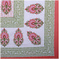 Cotton Double Bedsheet With Pillow Covers Jaipuri Print - Pink - top_view