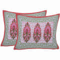 Cotton Double Bedsheet With Pillow Covers Jaipuri Print - Pink - rear_view