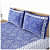 Cotton Double Bedsheet With Pillow Covers Jaipuri Print - Blue and White - front_view