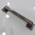 Door Handle 8" Silver Matt Finish (Pack of 2) - front_view