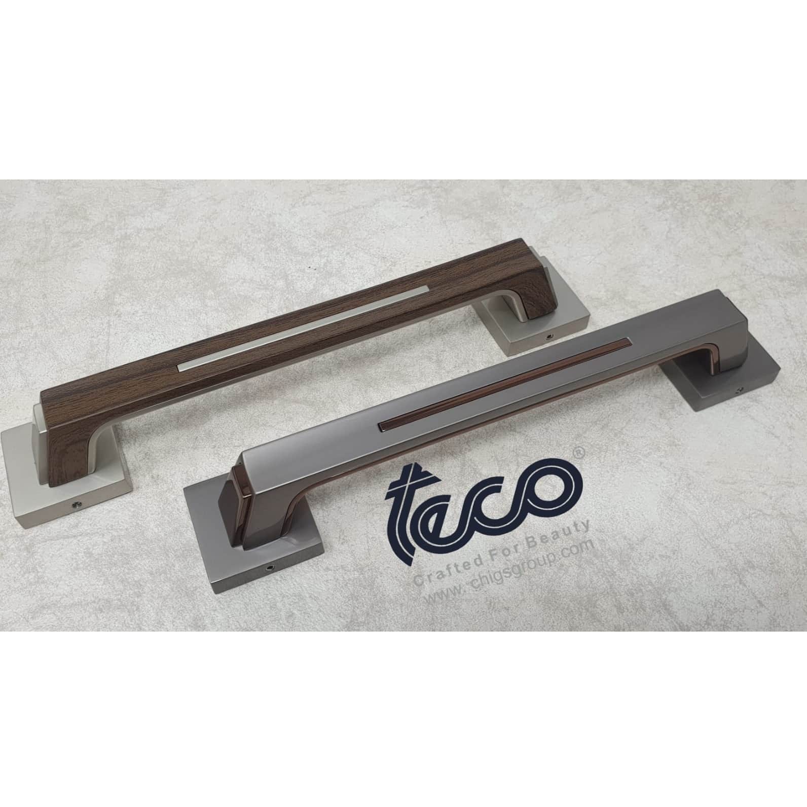 Door Handle 8" Silver Matt Finish (Pack of 2) - left_view