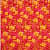 Poly Cotton Double Bedsheet With Pillow Covers Printed - Red - top_view