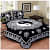 Pure Cotton Double Bedsheet with 2 Pillow Covers - Black - photo