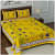 Cotton Double Bedsheet With Pillow Covers Jaipuri Print - Yellow - photo