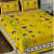 Cotton Double Bedsheet With Pillow Covers Jaipuri Print - Yellow - front_view