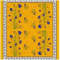 Cotton Double Bedsheet With Pillow Covers Jaipuri Print - Yellow - top_view