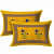 Cotton Double Bedsheet With Pillow Covers Jaipuri Print - Yellow - rear_view