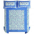 Cotton Double Bed Sheet With Pillow Covers Jaipuri Print -  Sky Blue - front_view