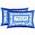Cotton Double Bed Sheet With Pillow Covers Jaipuri Print -  Sky Blue - rear_view