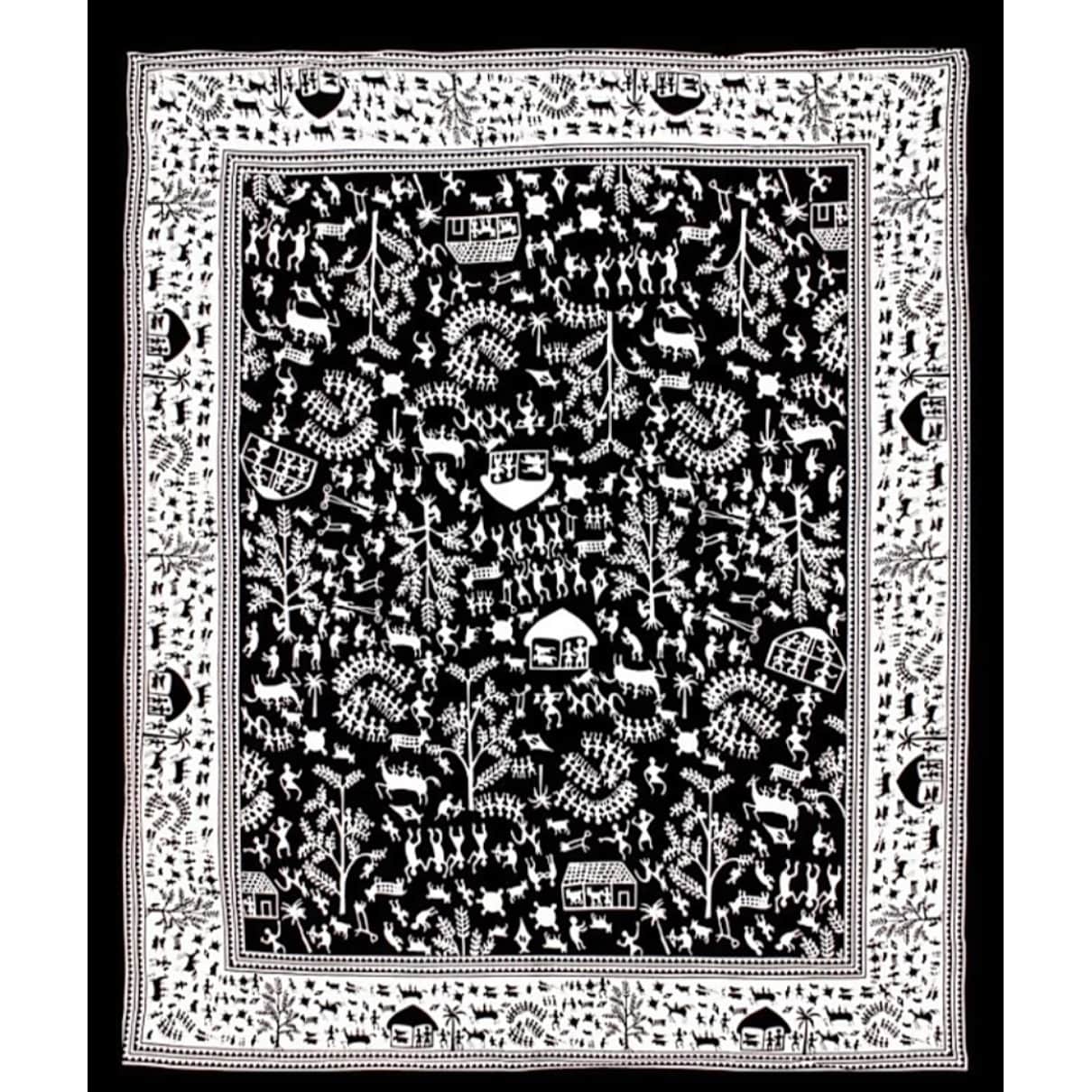 Pure Cotton Double Bedsheet with 2 Pillow Covers - Black - top_view