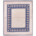 Cotton Double Bedsheet With Pillow Covers Jaipuri Print - Blue - top_view