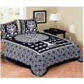 Pure Cotton Double Bedsheet with 2 Pillow Covers - Black - photo