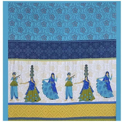 Pure Cotton Jaipuri Double Bedsheet with Pillow Covers - Multicolor