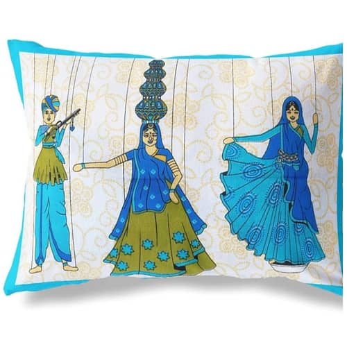 Pure Cotton Jaipuri Double Bedsheet with Pillow Covers - Multicolor