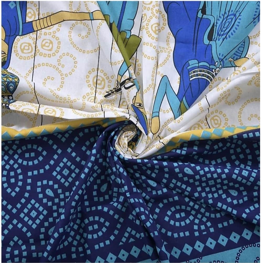 Pure Cotton Jaipuri Double Bedsheet with Pillow Covers - Multicolor - rear_view