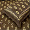 Pure Cotton Double Bedsheet with 2 Pillow Covers - Brown - front_view