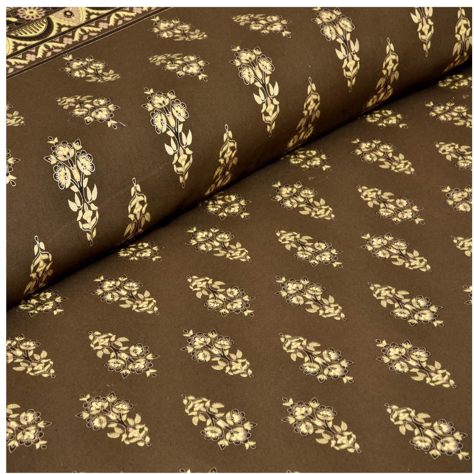 Pure Cotton Double Bedsheet with 2 Pillow Covers - Brown - rear_view