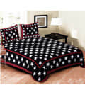 Pure Cotton Double Bedsheet with 2 Pillow Covers - Black - photo