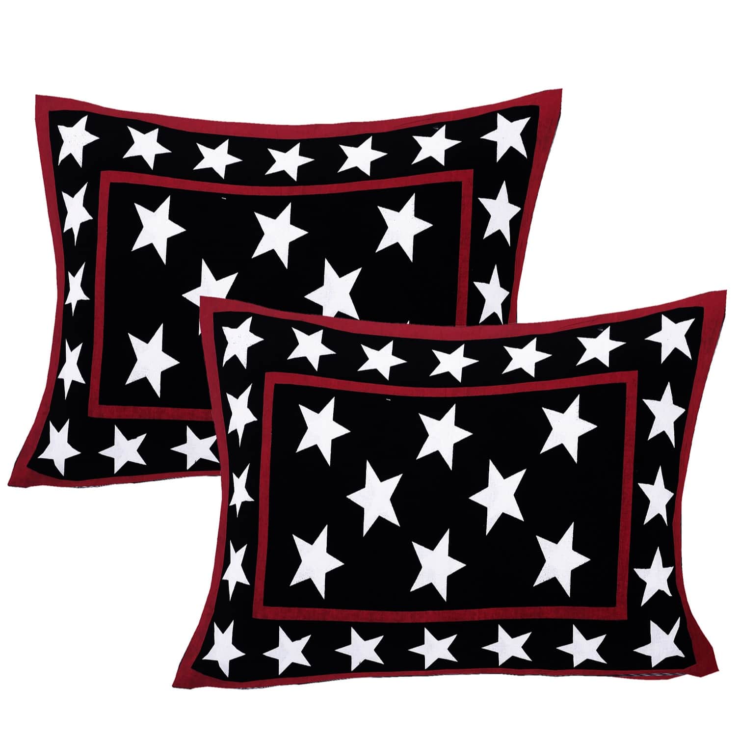 Pure Cotton Double Bedsheet with 2 Pillow Covers - Black - top_view