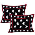 Pure Cotton Double Bedsheet with 2 Pillow Covers - Black - top_view