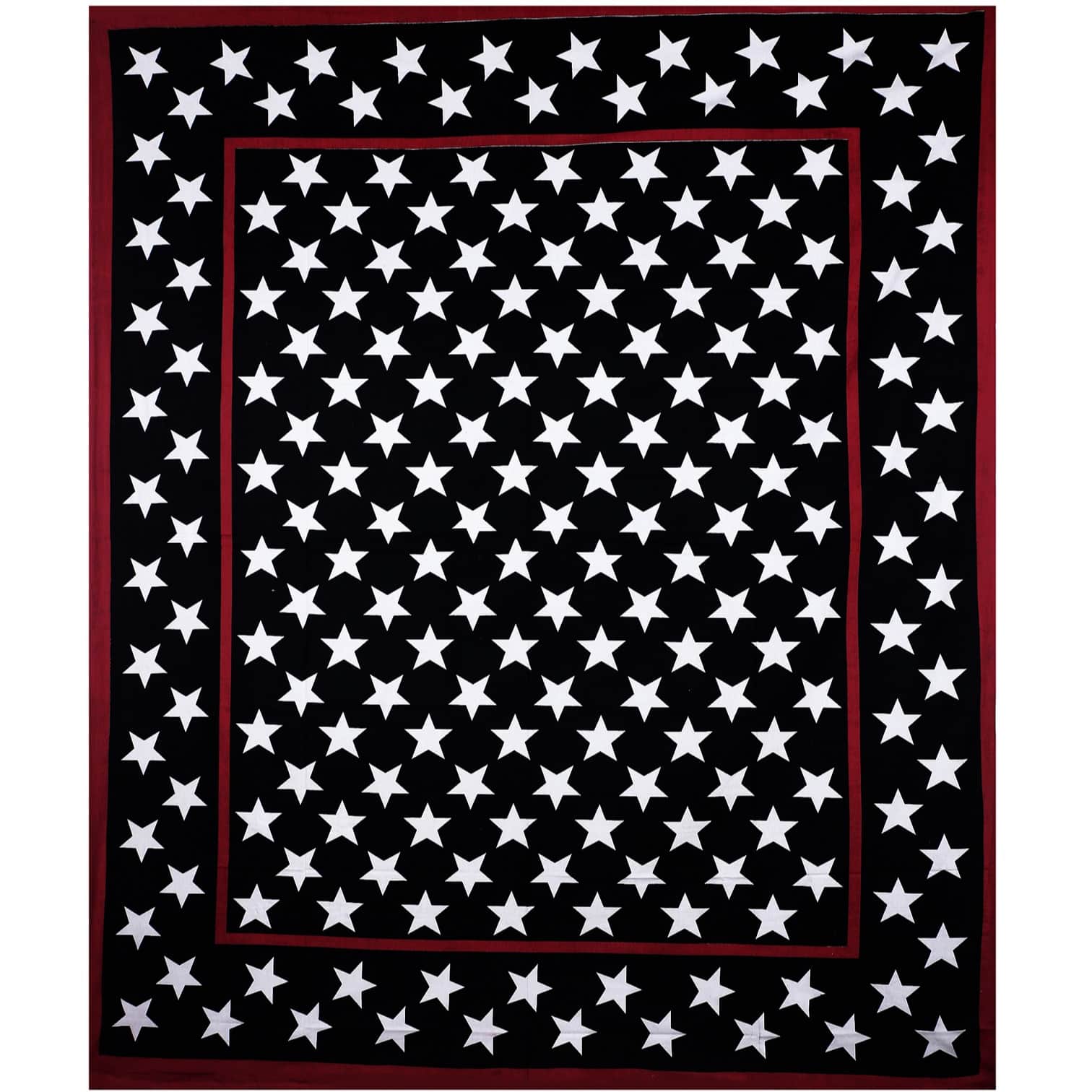 Pure Cotton Double Bedsheet with 2 Pillow Covers - Black - rear_view