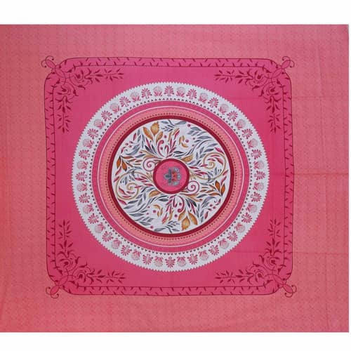 Pure Cotton Double Bedsheet with Pillow Covers Floral Print - Pink