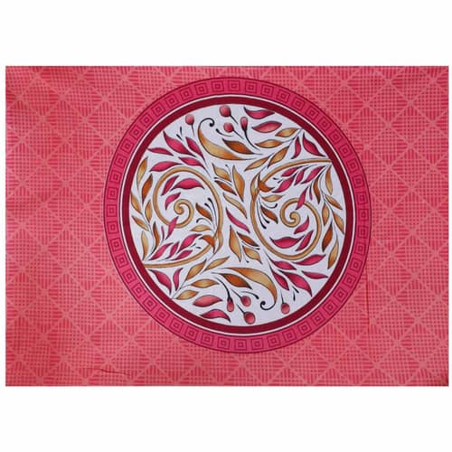 Pure Cotton Double Bedsheet with Pillow Covers Floral Print - Pink