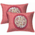 Pure Cotton Double Bedsheet with Pillow Covers Floral Print - Pink - rear_view