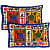 Pure Cotton Double Bedsheet with Pillow Covers Elephant Print - Multicolour - top_view