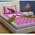 Pure Cotton Single Bedsheet with Pillow Cover Jaipuri Print - Pink - photo