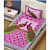Pure Cotton Single Bedsheet with Pillow Cover Jaipuri Print - Pink - front_view