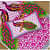 Pure Cotton Single Bedsheet with Pillow Cover Jaipuri Print - Pink - top_view