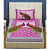 Pure Cotton Single Bedsheet with Pillow Cover Jaipuri Print - Pink - rear_view