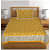 Pure Cotton Single Bedsheet With Pillow Cover Circular Prints - Yellow - front_view