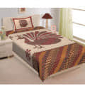 Pure Cotton Jaipuri Print Single Bedsheet With Pillow Cover - Multicolour - photo
