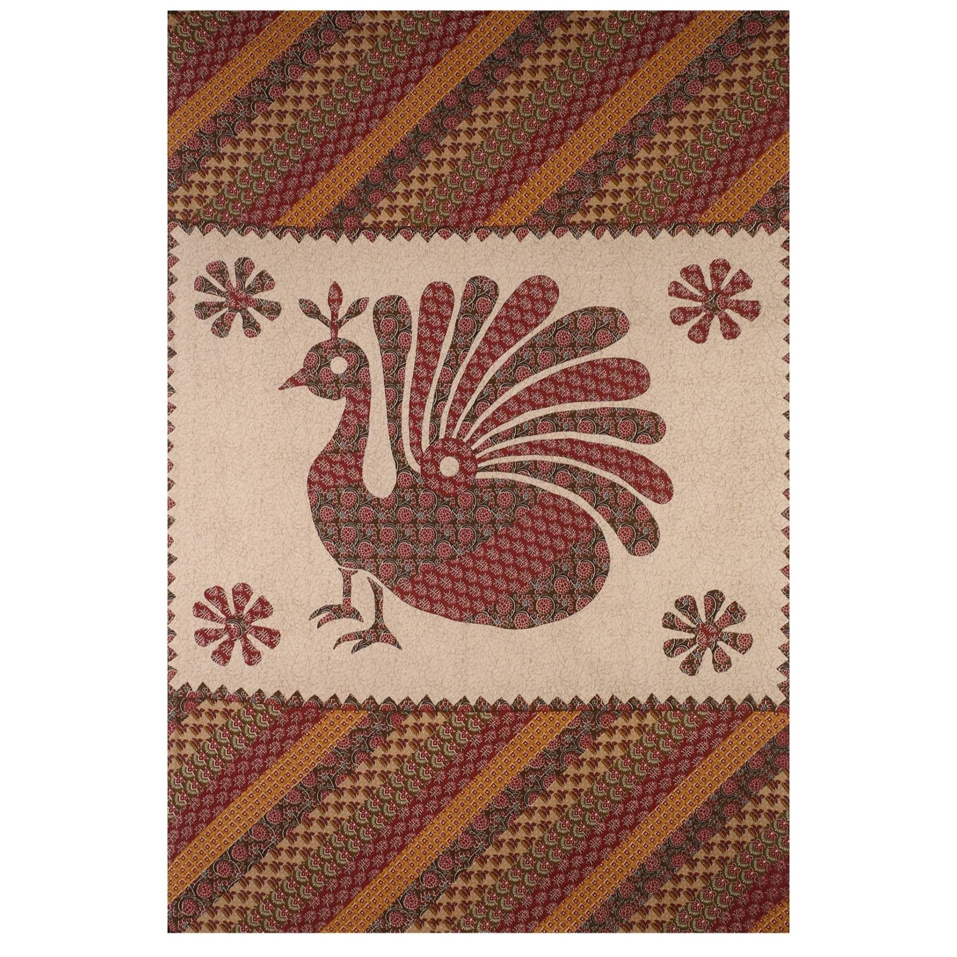 Pure Cotton Jaipuri Print Single Bedsheet With Pillow Cover - Multicolour