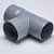 75 mm PVC SWR Selfit Single Tee - rear_view