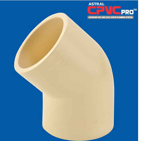 CPVC Plastic 1" Inch Elbow 45° - photo