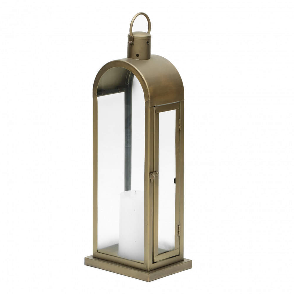 Modest Candle Lantern Luxury Design in Bronze Metallic Finish - photo