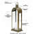 Modest Candle Lantern Luxury Design in Bronze Metallic Finish - front_view