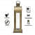 Modest Candle Lantern Luxury Design in Bronze Metallic Finish - left_view