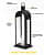 Modest Candle Lantern Luxury Design in Black Texture Finish - front_view