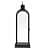 Modest Candle Lantern Luxury Design in Black Texture Finish - rear_view