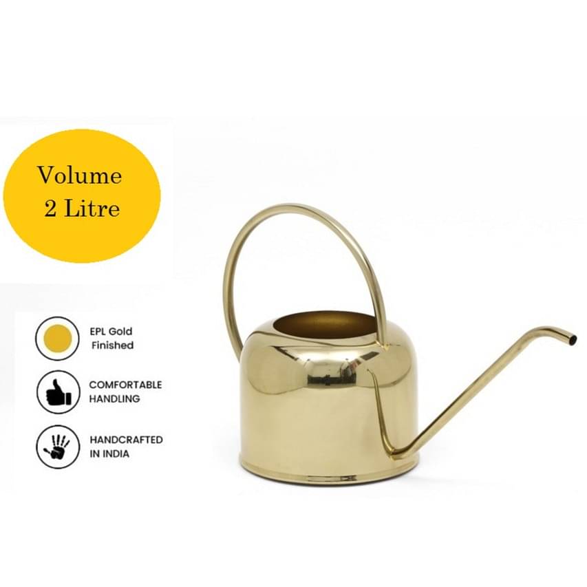 Golden Watering Can Handcrafted (Water Capacity 2 L)